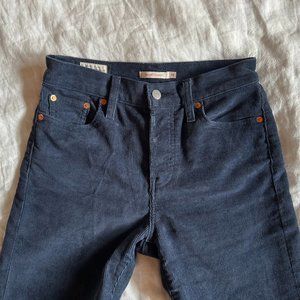 Levi's Wedgie Straight Corduroy Jeans in Navy